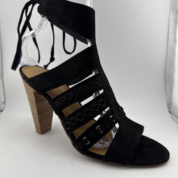 Lucky Brand Women's Radfas Black Sandal Heel Size 10 M NWB - Picture 2 of 15